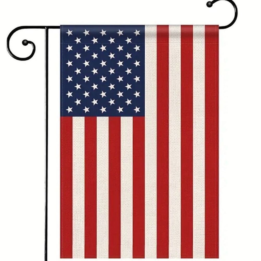 Double Sided USA Patriotic Garden Holiday Flag Brand New